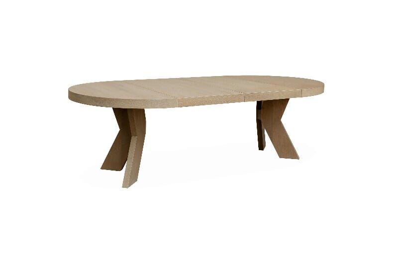 Spisebord cleveland x-ben ileggsplater Ø:150-2x60 H75 Sort eikf