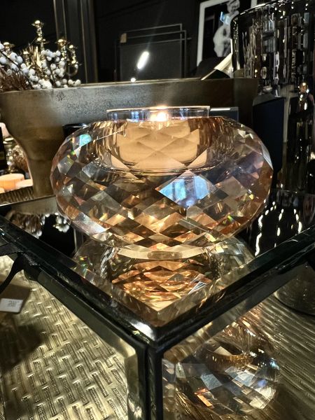 Telysholder Amber glass 